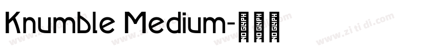 Knumble Medium字体转换